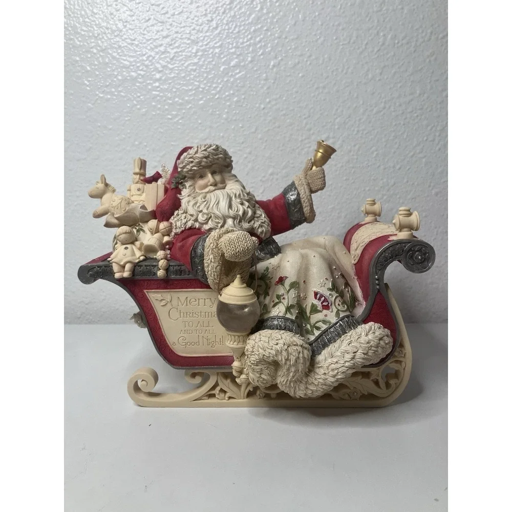 RARE Enesco The Heart Of Christmas Masterpiece Santa With Sleigh 4057643 Retired